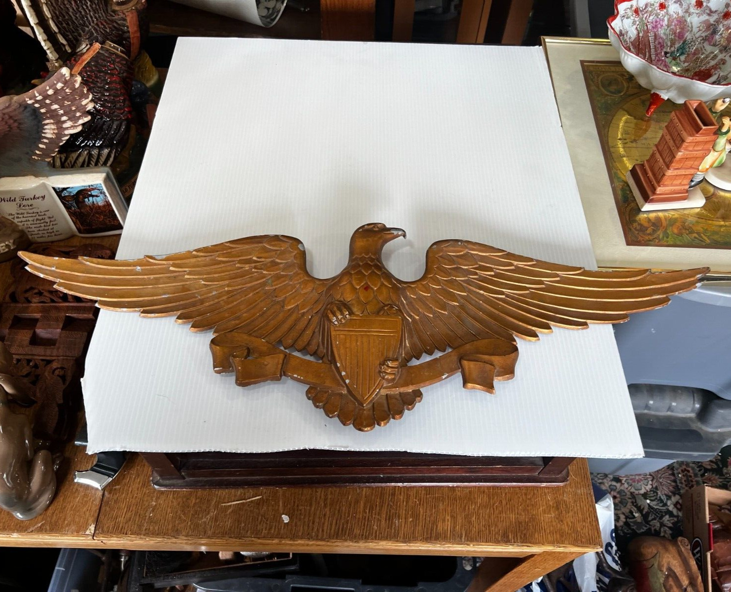 Vintage Sexton Metal _ Federal Eagle Wall Hanging _ 27 Inches Wide