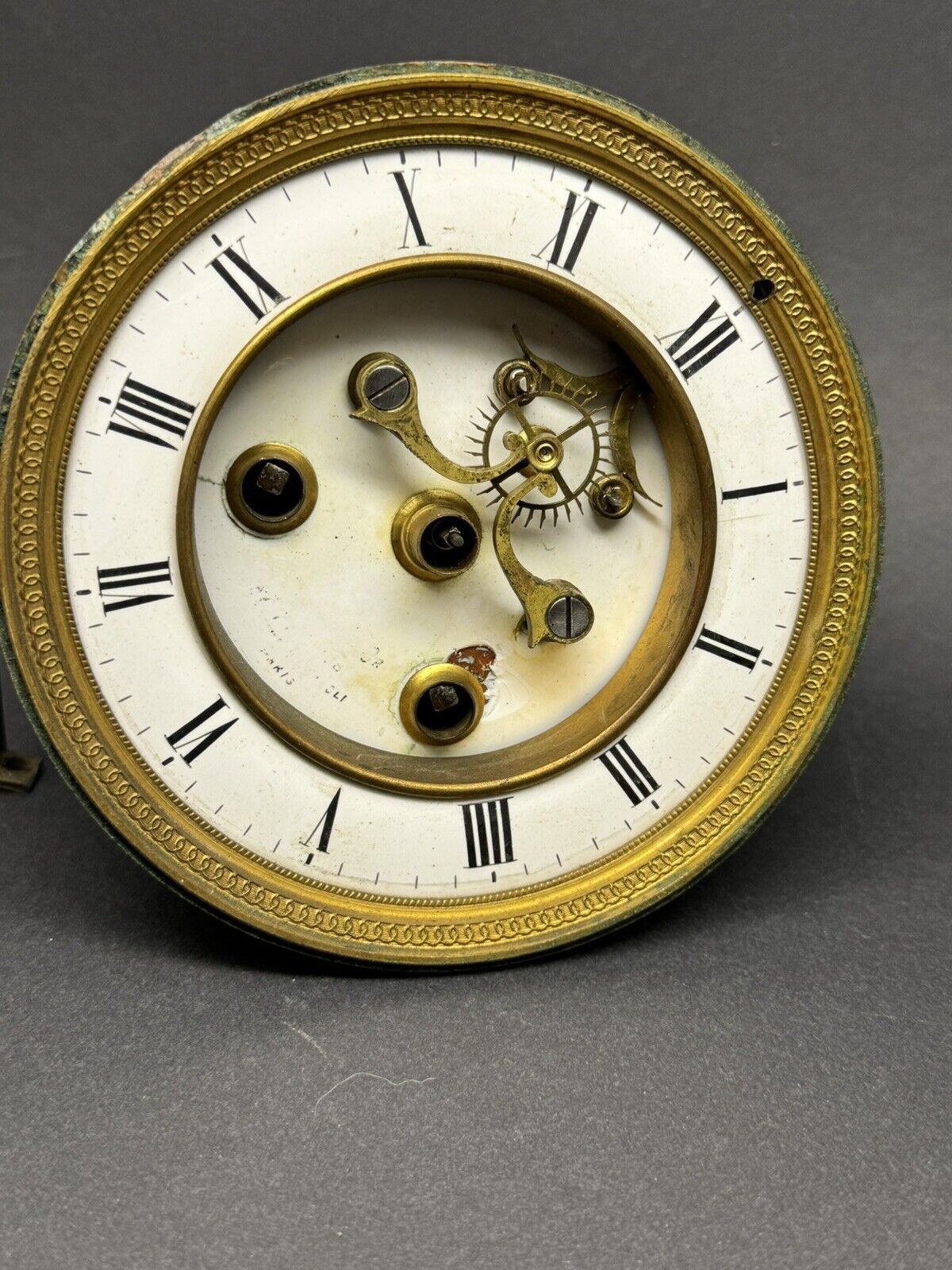 Antique French J Marti Clock Movement and additional parts