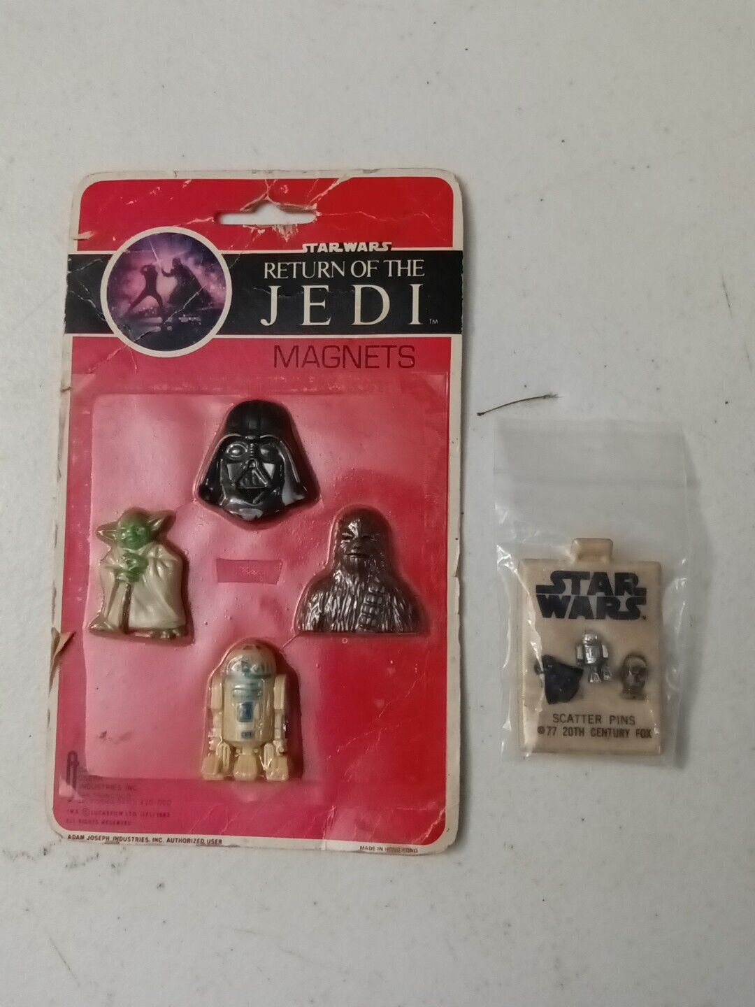 Vintage 1983 Star Wars Return of the Jedi Magnets & Scatter Pins New Vintage 