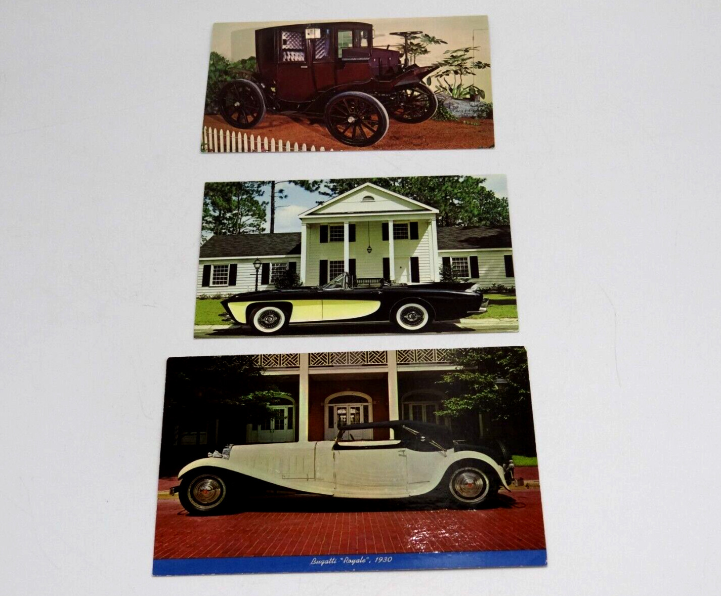 VTG Early American & Henry Ford Museum Bugatti Brougham Gaylord Cars Postcards