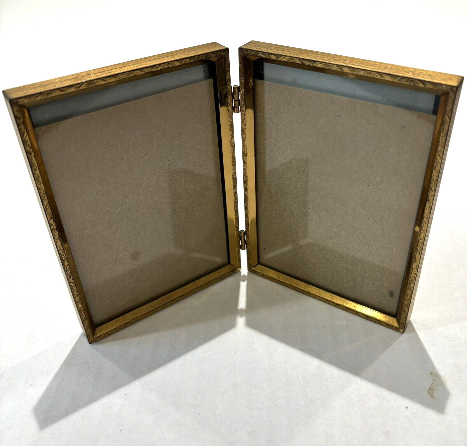 Vintage Carr  Bi-fold Brass Double Hinged 3.5 x 5 \