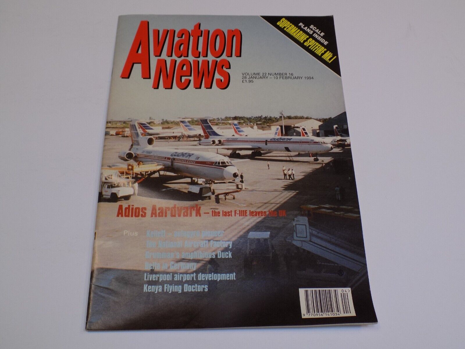 Aviation News Magazine Jan Feb 1994 Supermarine Spitfire Mk.1 Aardvark Kenya RAF