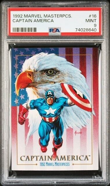 1992 Marvel Masterpieces #16 Captain America PSA 9 MINT