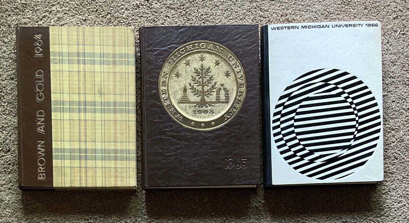 1960’s Western Michigan University Yearbook Lot - Brown and Gold