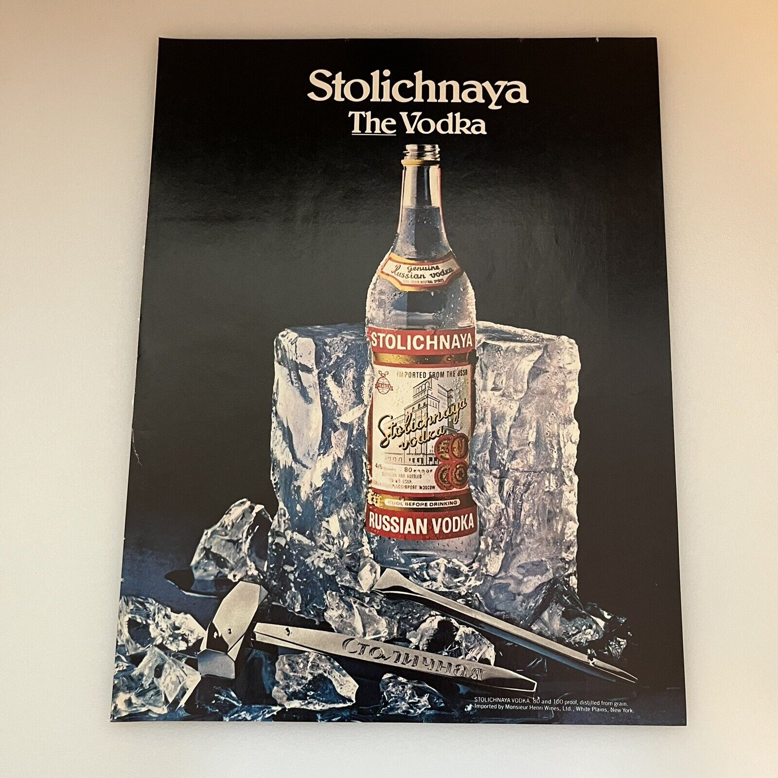 1981 Stolichnaya Vodka Print Ad Original Vintage Stoli Russian Russia 80 100