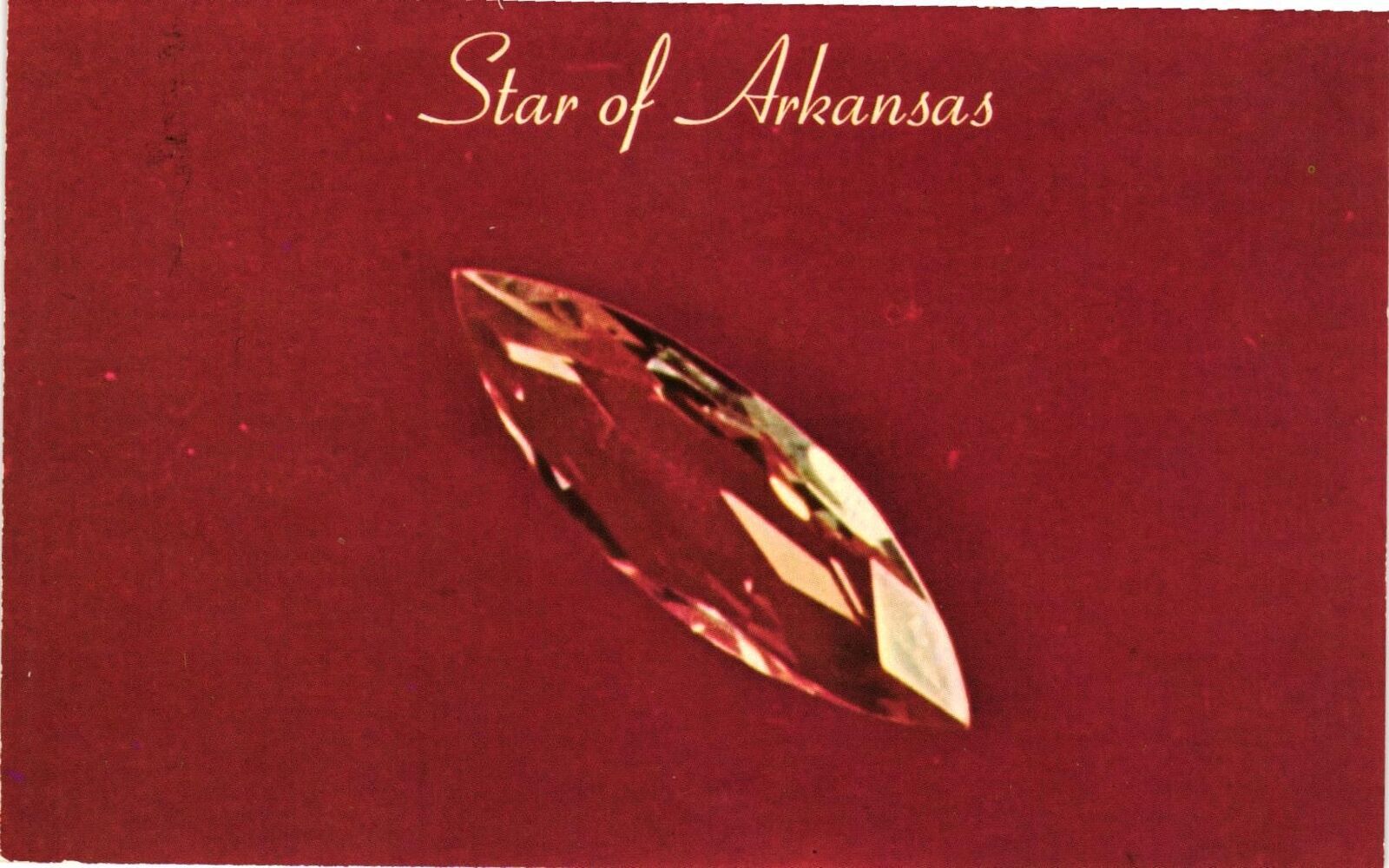 Vintage Postcard- Star of Arkansas Diamond, Crater of Diamonds State Pa 1960s