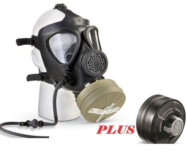 ISRAELI MILITARY M-15 GAS MASK with 2 Filters, NEW (Surplus Unissued)