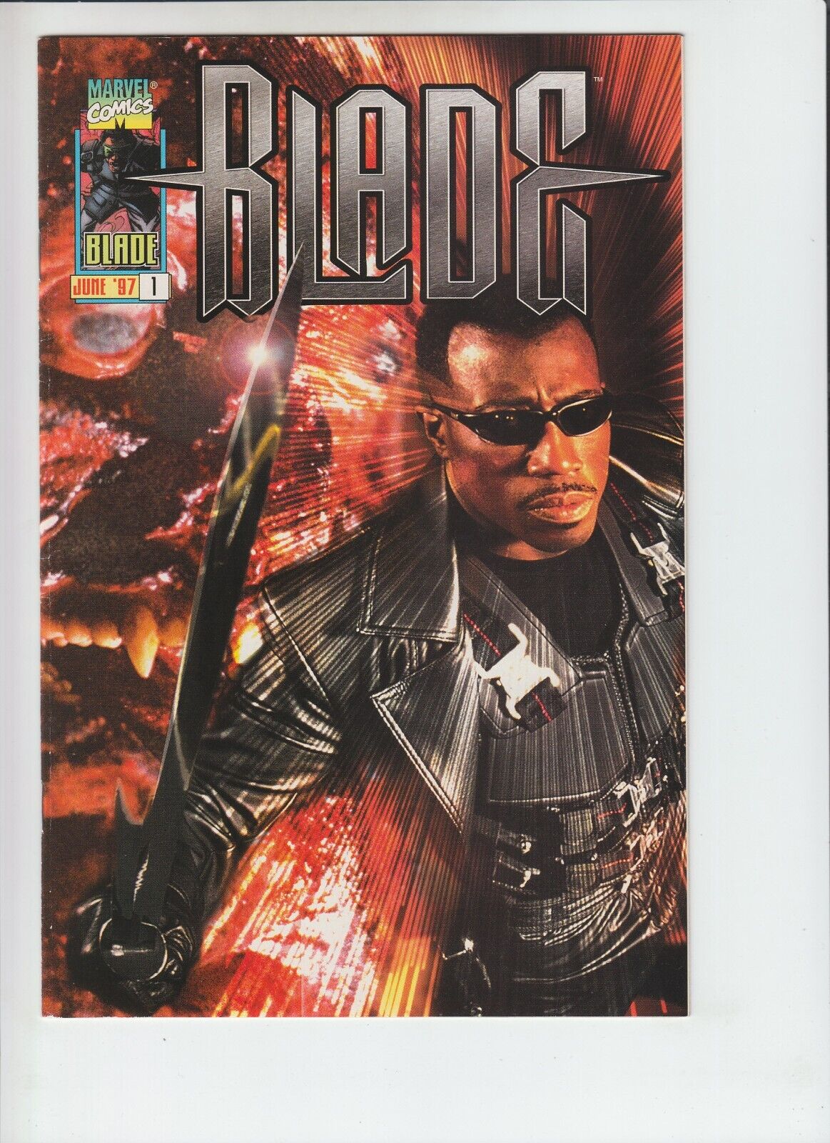 Blade (1st Series) #1 FN; Marvel | Wesley Snipes photo cover Vampire Hunter - we