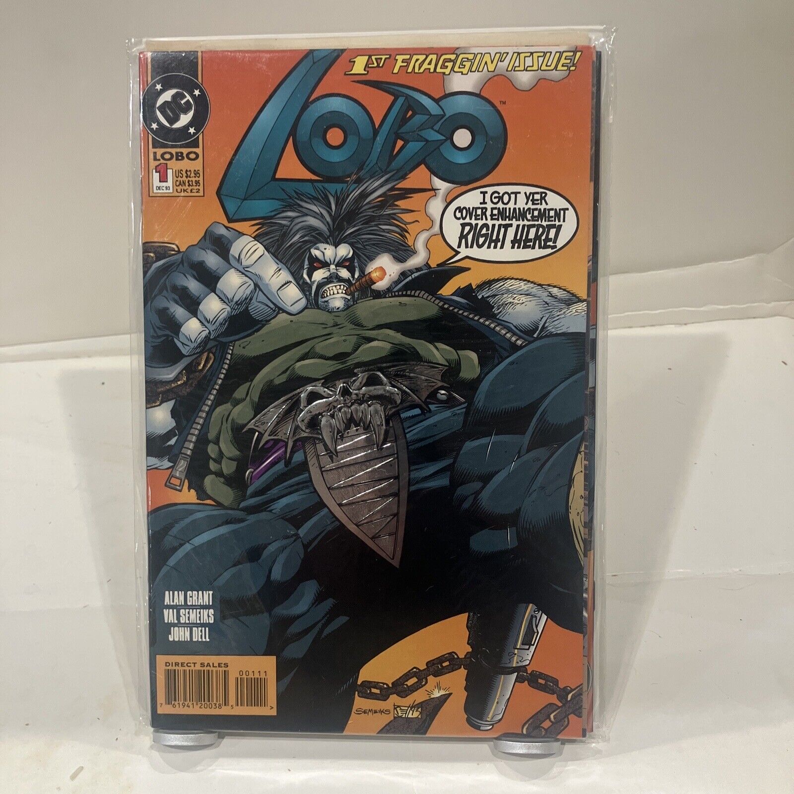 LOBO #1 DC Comics 1993 Foil Embossed Cover - Lobo Comic Issue 1