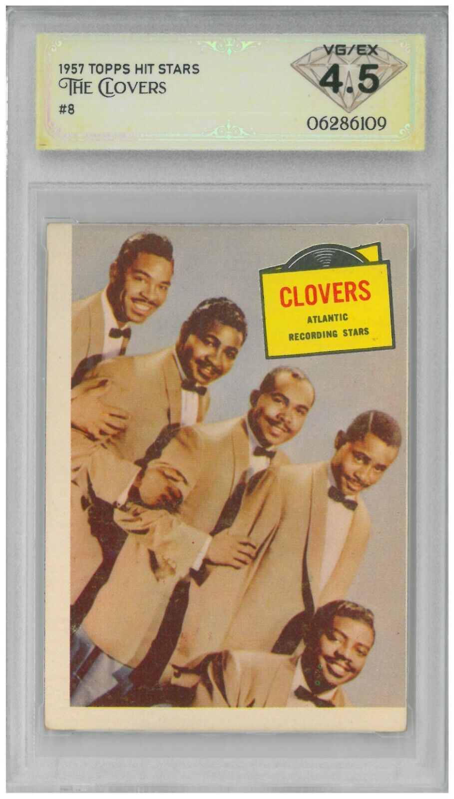 1957 Topps Hit Stars THE CLOVERS #8 💎 DSG 4.5 VG/EX
