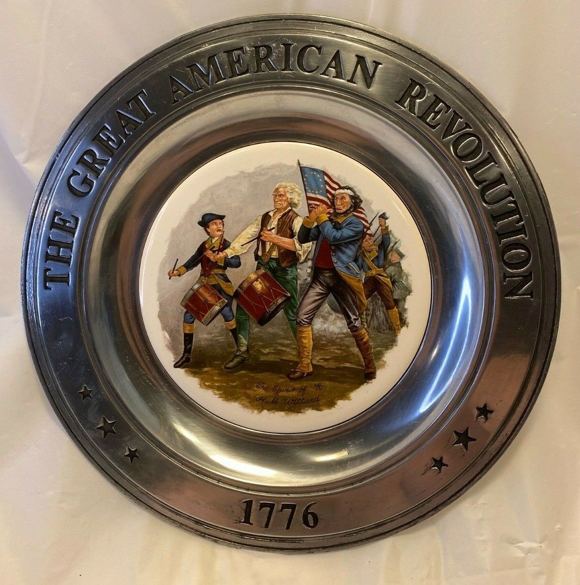 Great American Revolution 1776 Pewter Collector Plate Spirit of \'76 Canton OH 