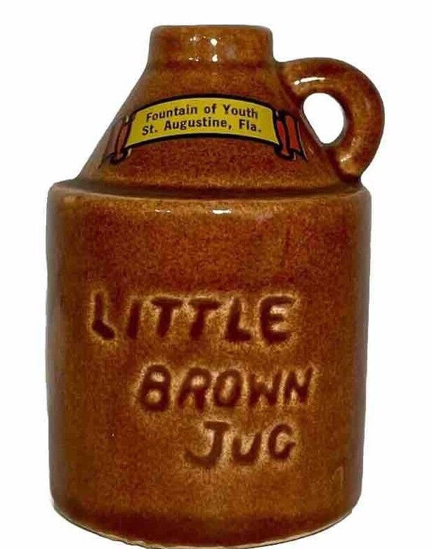 Vintage Fountain Of Youth Little Brown Whiskey Jug St Augustine
