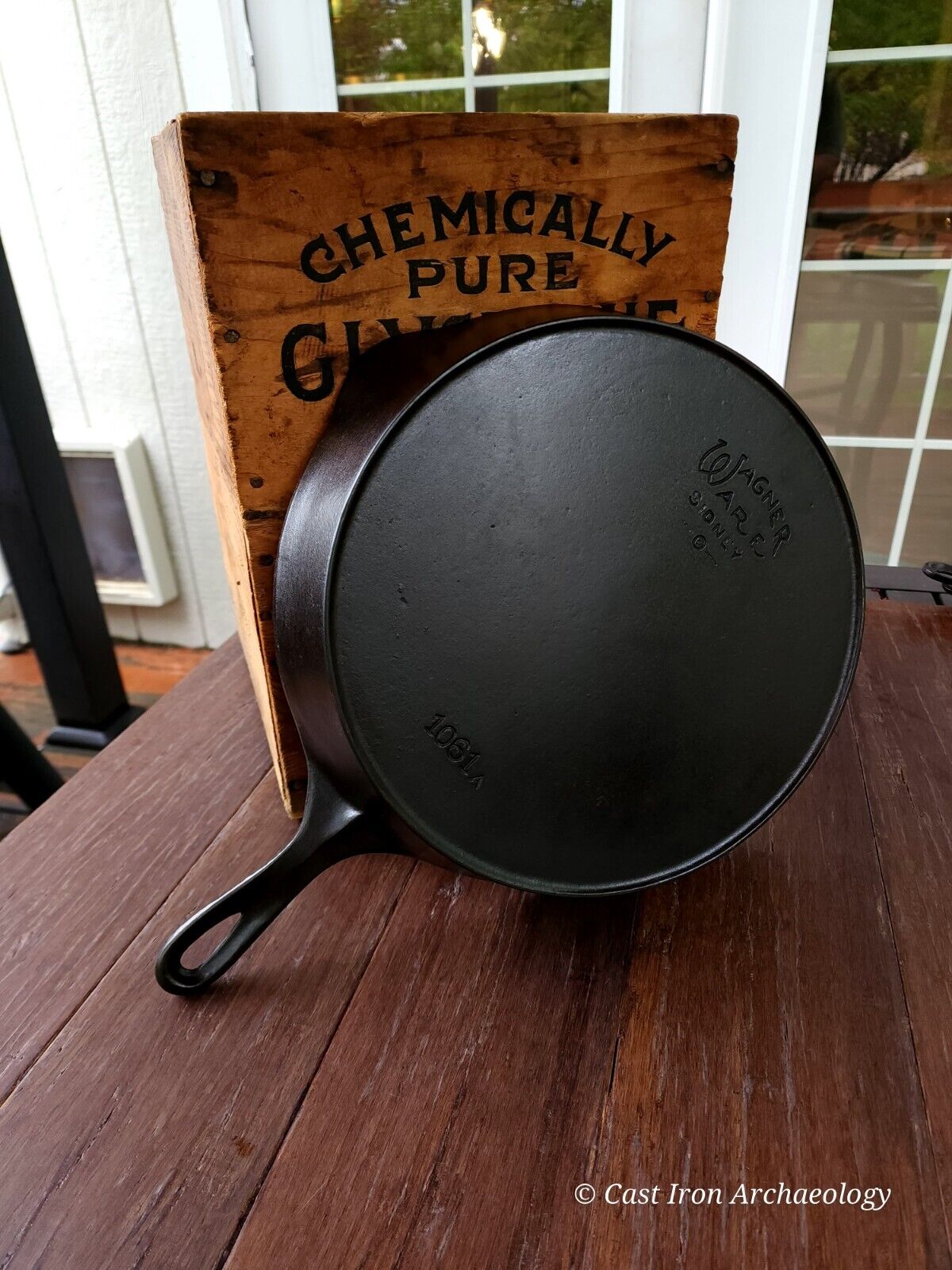 Antique Wagner #11 Cast Iron Skillet With Stylized Logo Restored