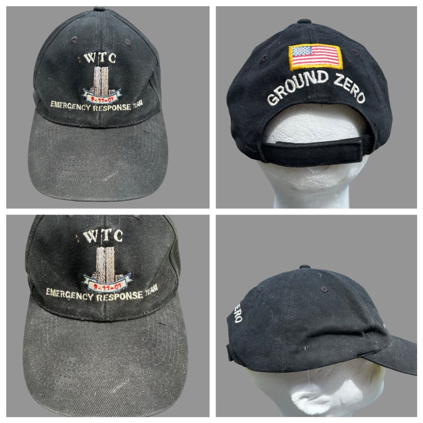 WTC World Trade Center Emergency Response Team Hat 9-11-01 Ground Zero Hat