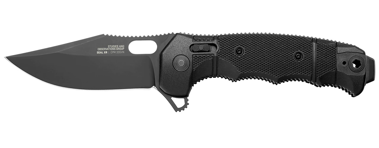SOG Knives Seal XR Folding Black GRN S35VN 12-21-02-57 Stainless Pocket Knife