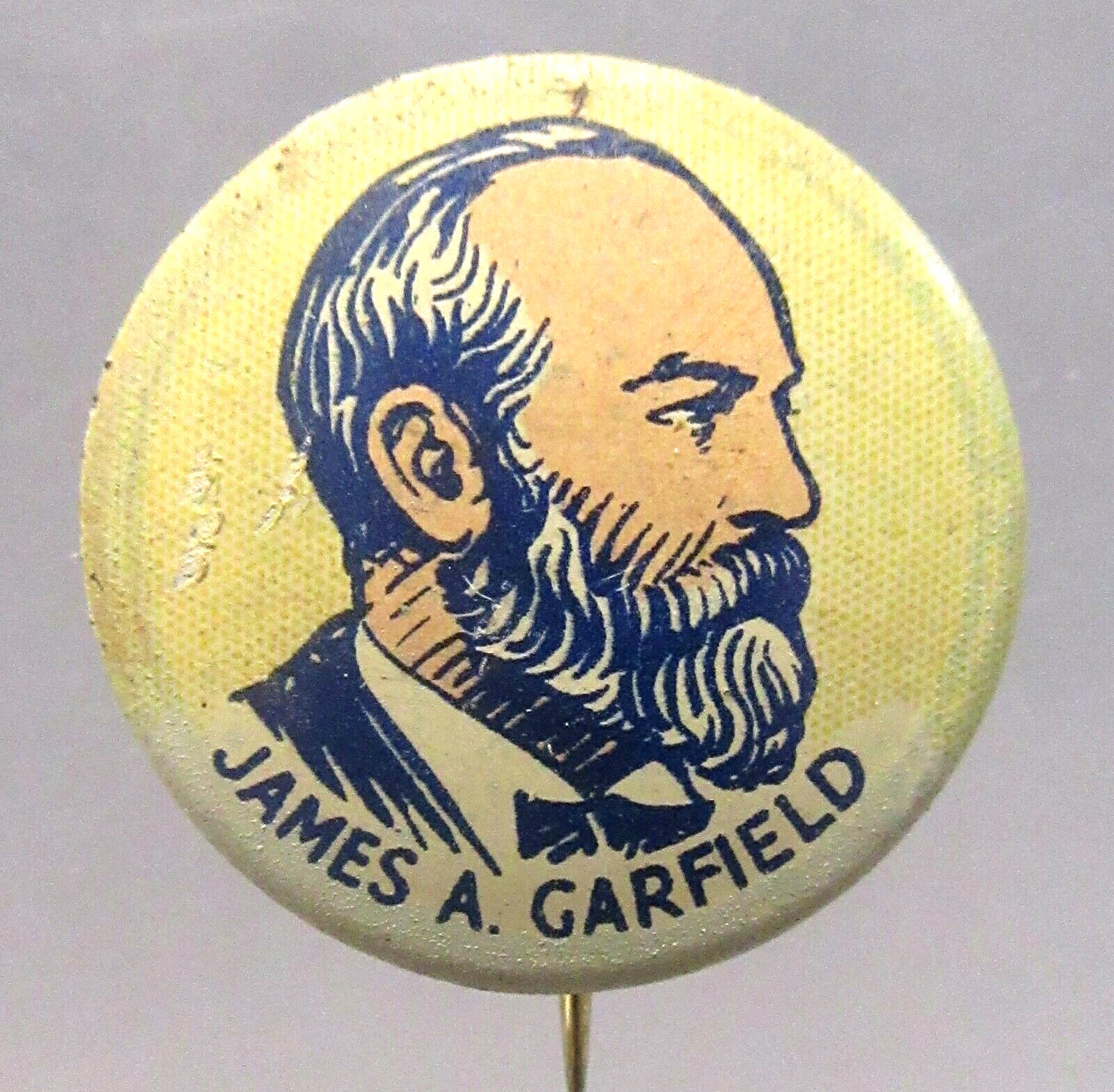 1930\'s JAMES A. GARFIELD Cracker Jack pinback button PRESIDENT h5