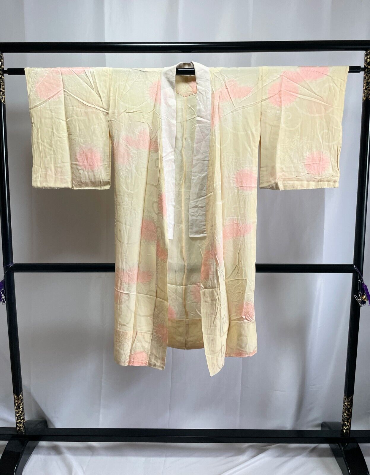 Vintage Japanese Juban kimono - Women's NagaJuban Silk Kimono Robe