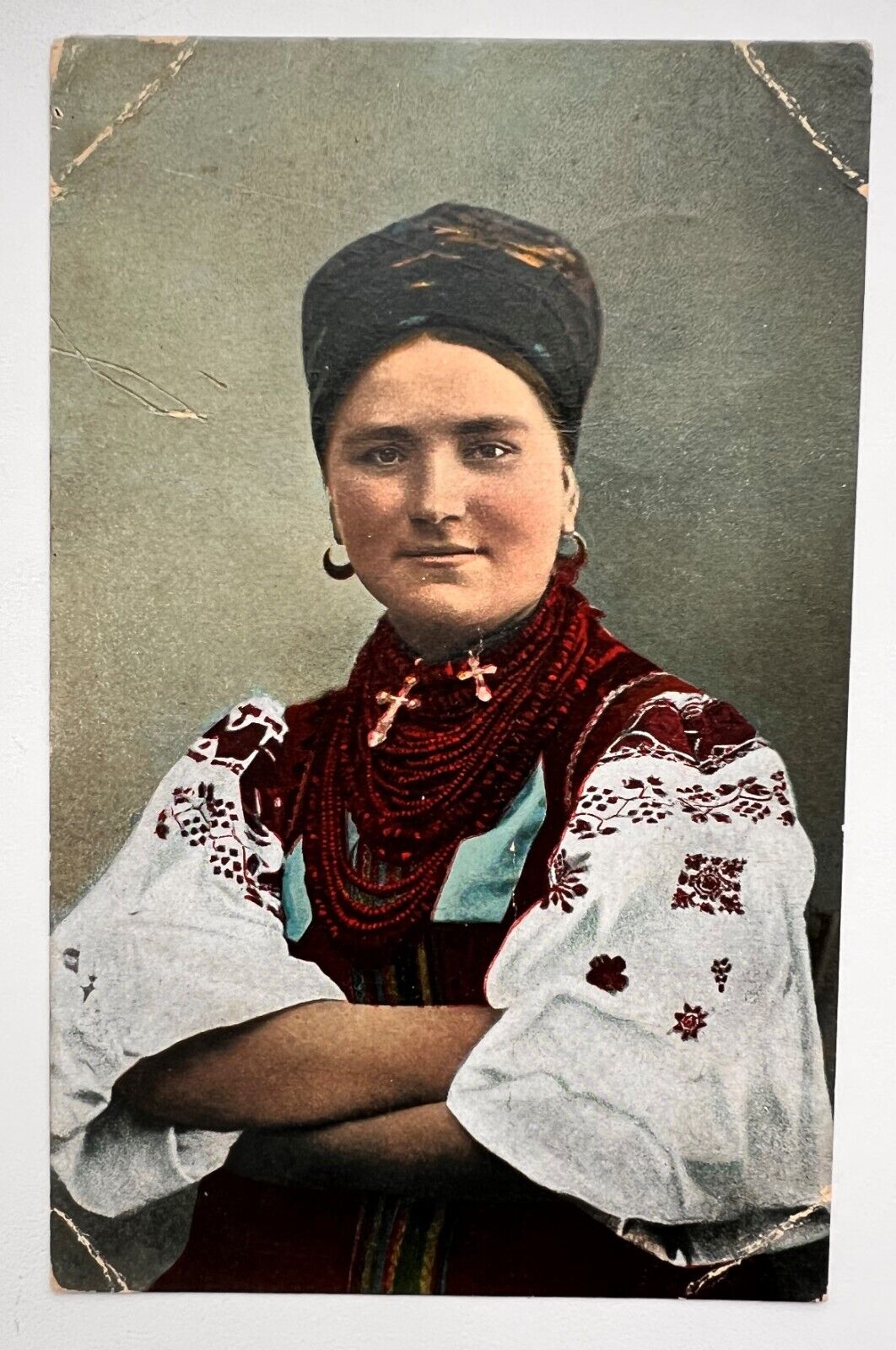 1900s Ukrainian types Ukraine Woman Vintage Postcard