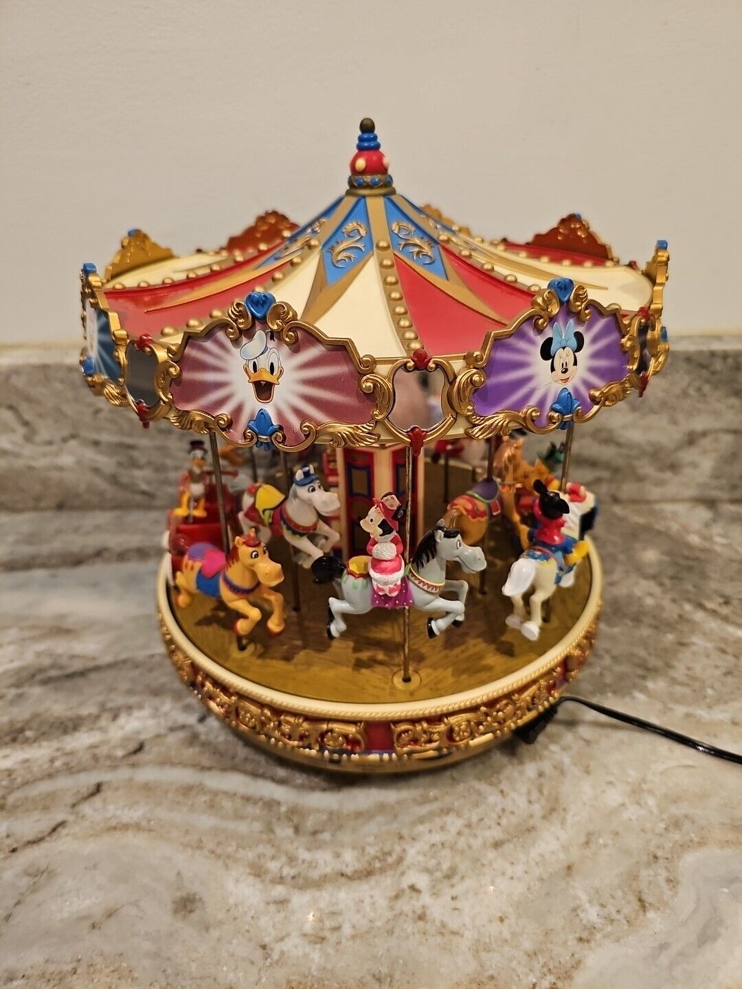 Vintage Mr Christmas 1997 A MICKEY HOLIDAY CAROUSEL MERRY GO ROUND 30 Songs READ