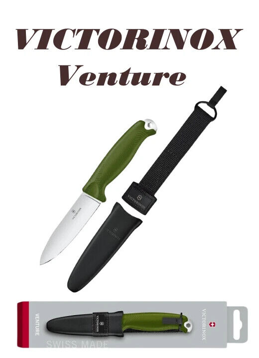 VICTORINOX Venture Fixed Blade Swiss Army Knife Olive Single Piece Structure New