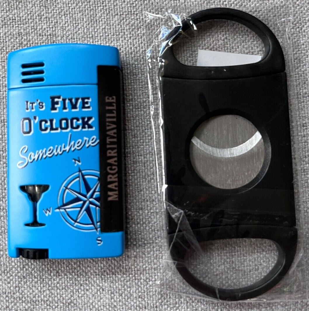 Riptide 5 O\'clock Somewhere Torch Lighter  (EMPTY) & Double Blade 54 Ring Cutter