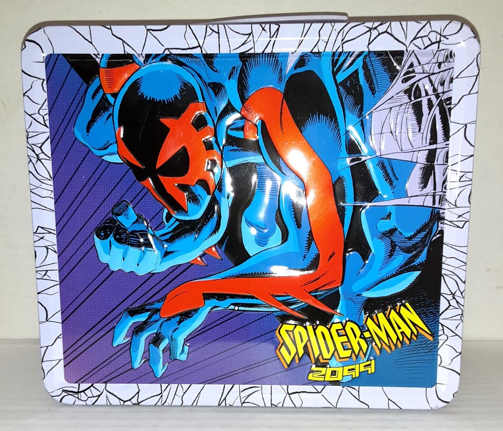 SPIDER-MAN 2099 TIN TITANS LUNCH BOX with THERMOS 2024 PX PREVIEWS EXCLUSIVE