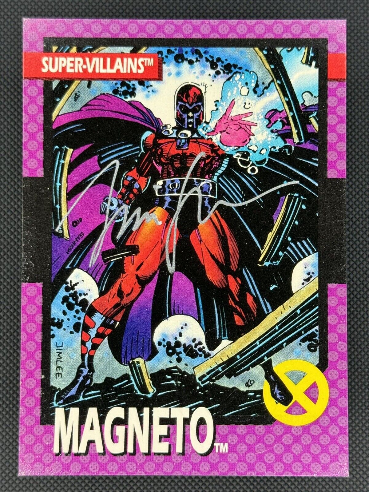 1992 Impel X-Men - MAGNETO - JIM LEE AUTO - Embossed Card