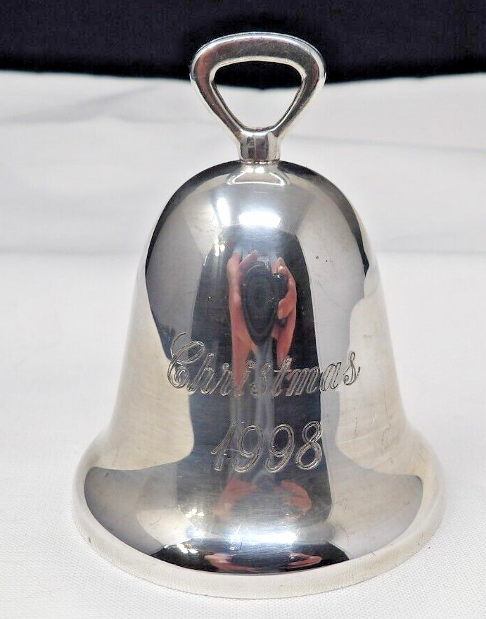 1998 Reed & Barton Silverplate The Silver Bells Annual Christmas Ornament 3\