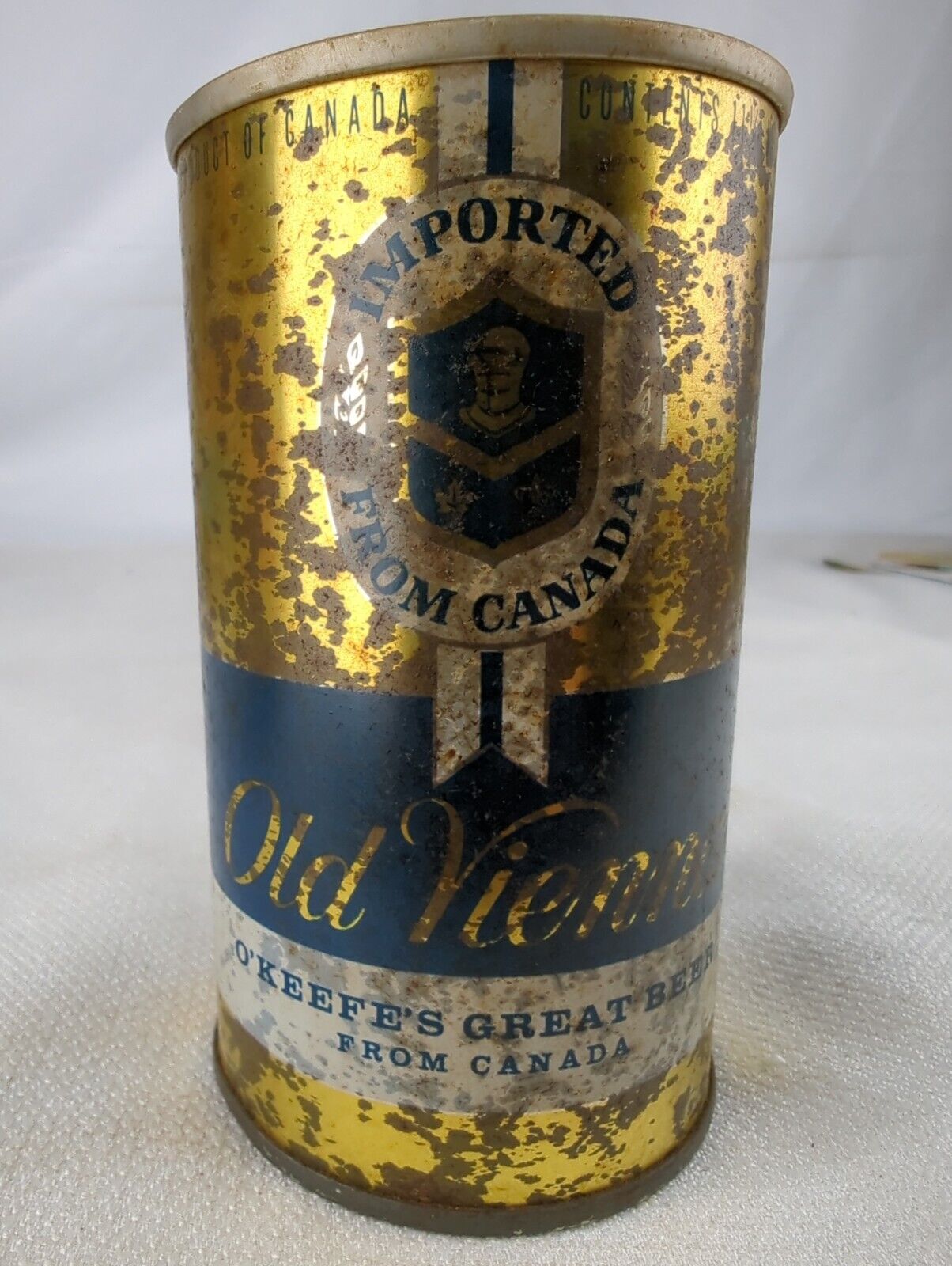 Old Vienna Lager Beer Straight Steel Pull Tab Can EMPTY
