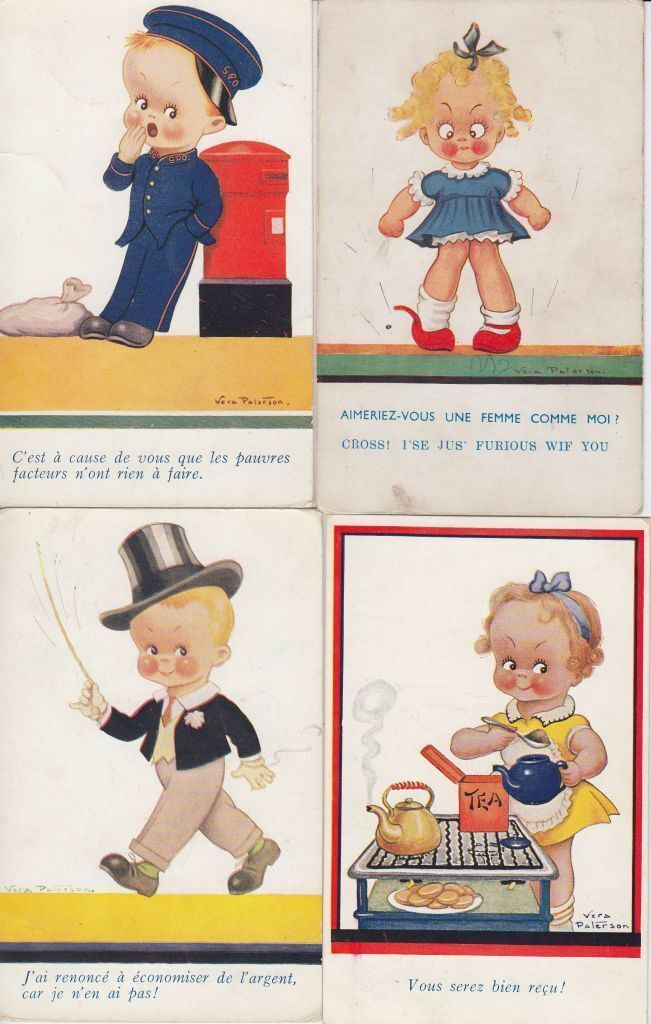 PATERSON VERA 15 ARTIST SIGNED CHILDREN Postcards Mostly pre-1940 (L3786)