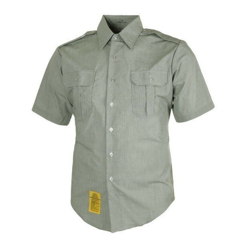 XL NEW DSCP Green Garrison Short Sleeve Shirt Size:17(xl) 8405-01-374-8894