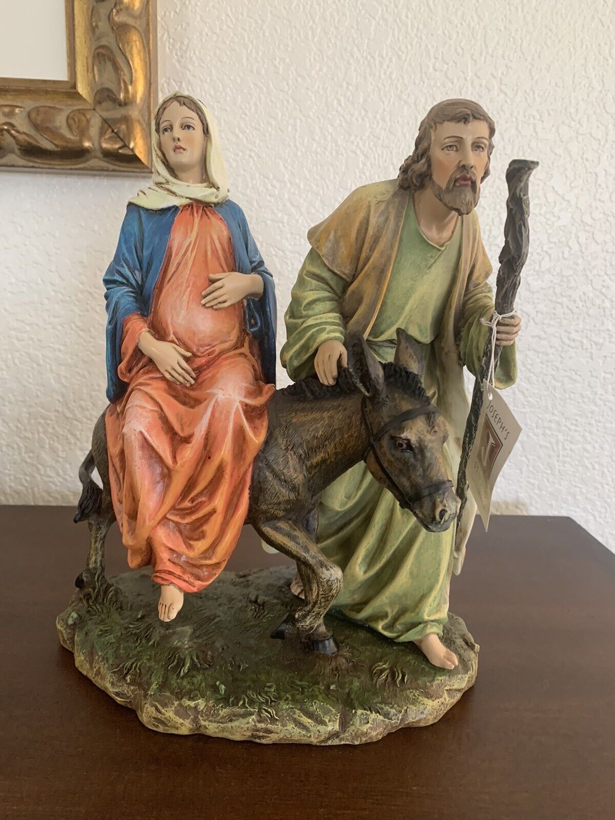 Christmas La Posada Joseph and Mary on Donkey 10” Joseph\'s Studio by Roman