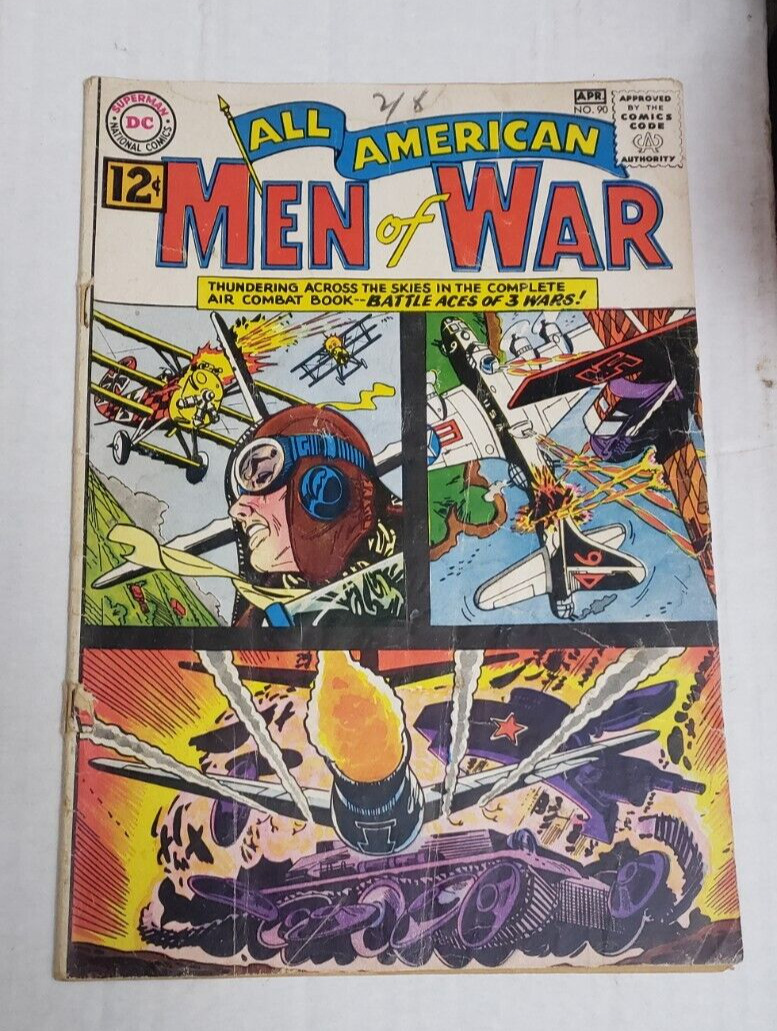 ALL-AMERICAN MEN OF WAR #90  DC 1962 KEY Roy Lichtenstein Plagiarism Issue