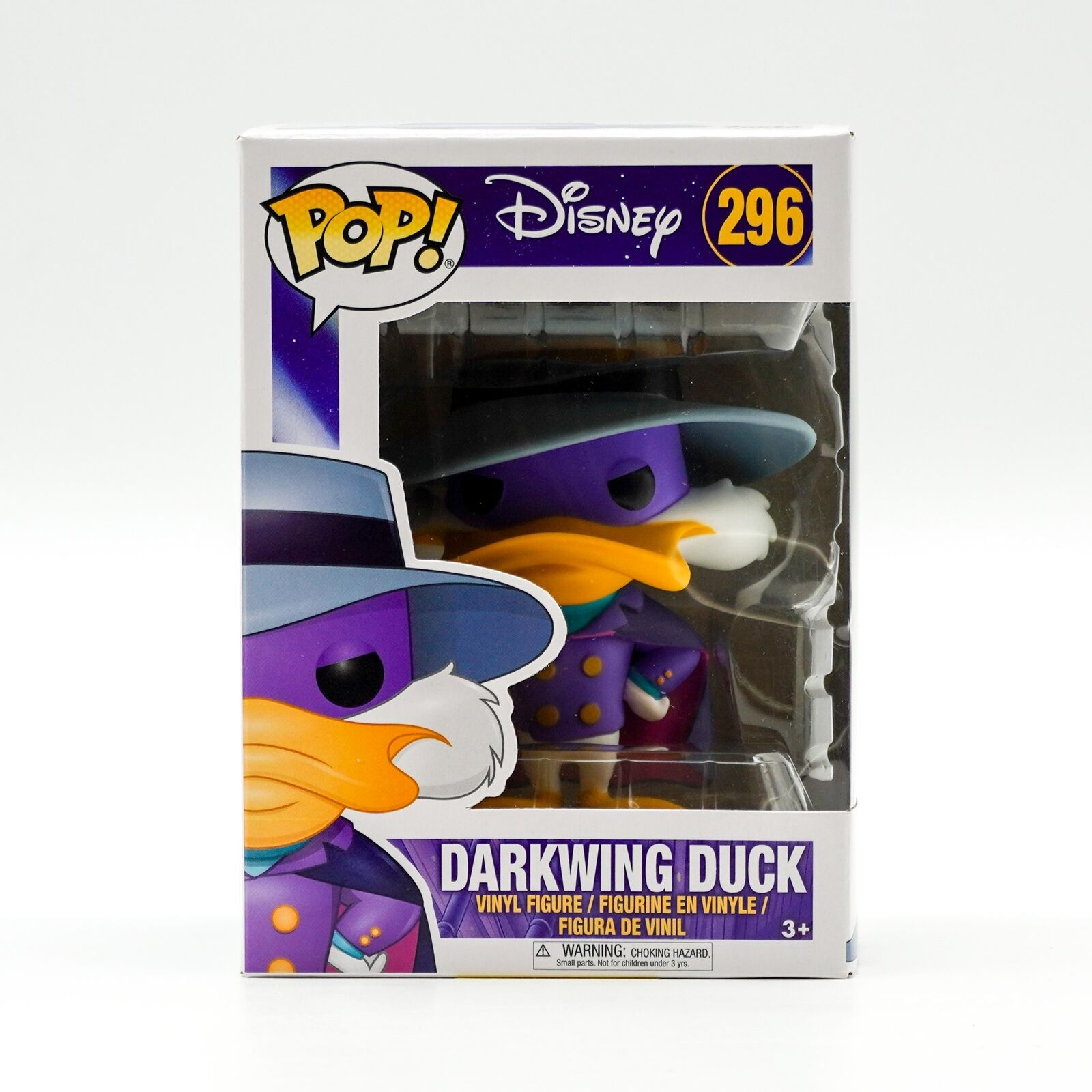 Funko Pop Disney Darkwing Duck #296 Hat Cape Vinyl Figure in Box 2017 Vaulted