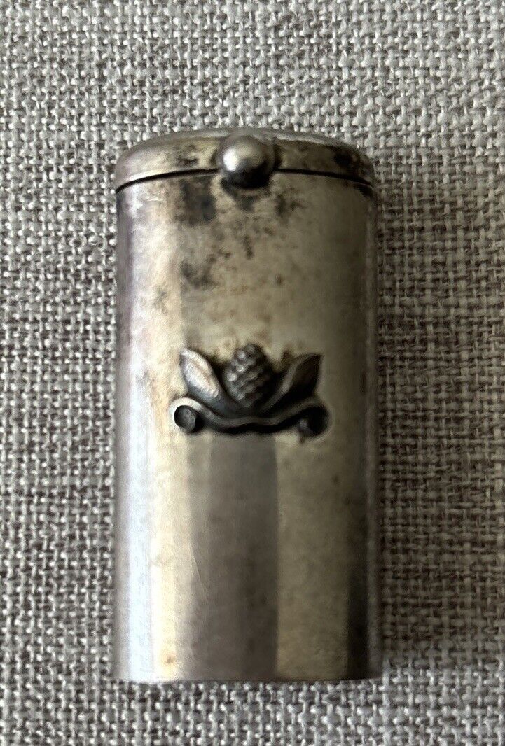 Antique Sterling Perfume Vial w/insert.  Stamped Georg Jensen Inc