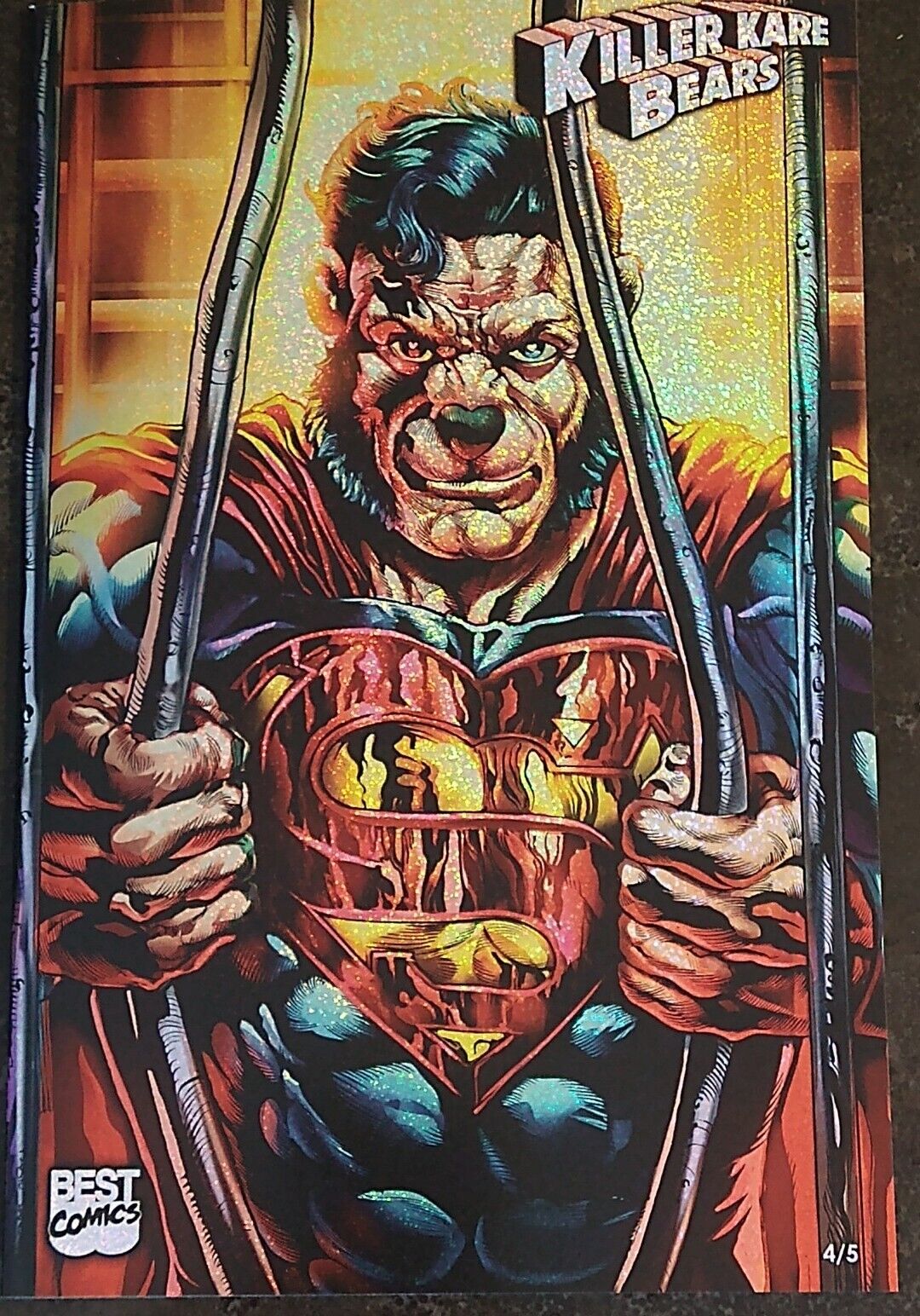 Killer Kare Bears Superman Homage Confetti Foil Cover Variant #4/5 NM/M