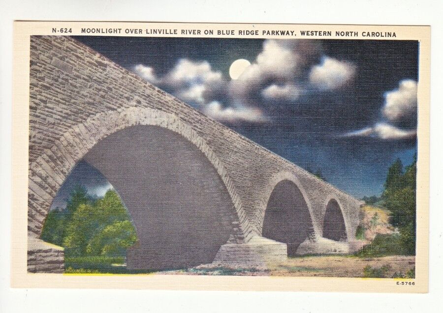 Postcard: Linville River on Blue Ridge Parkway, Western North Carolina