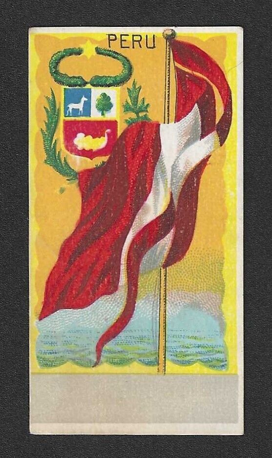 1890\'s H628 Trade Card - Dr. McLane\'s Flags of All Nations Series - Peru