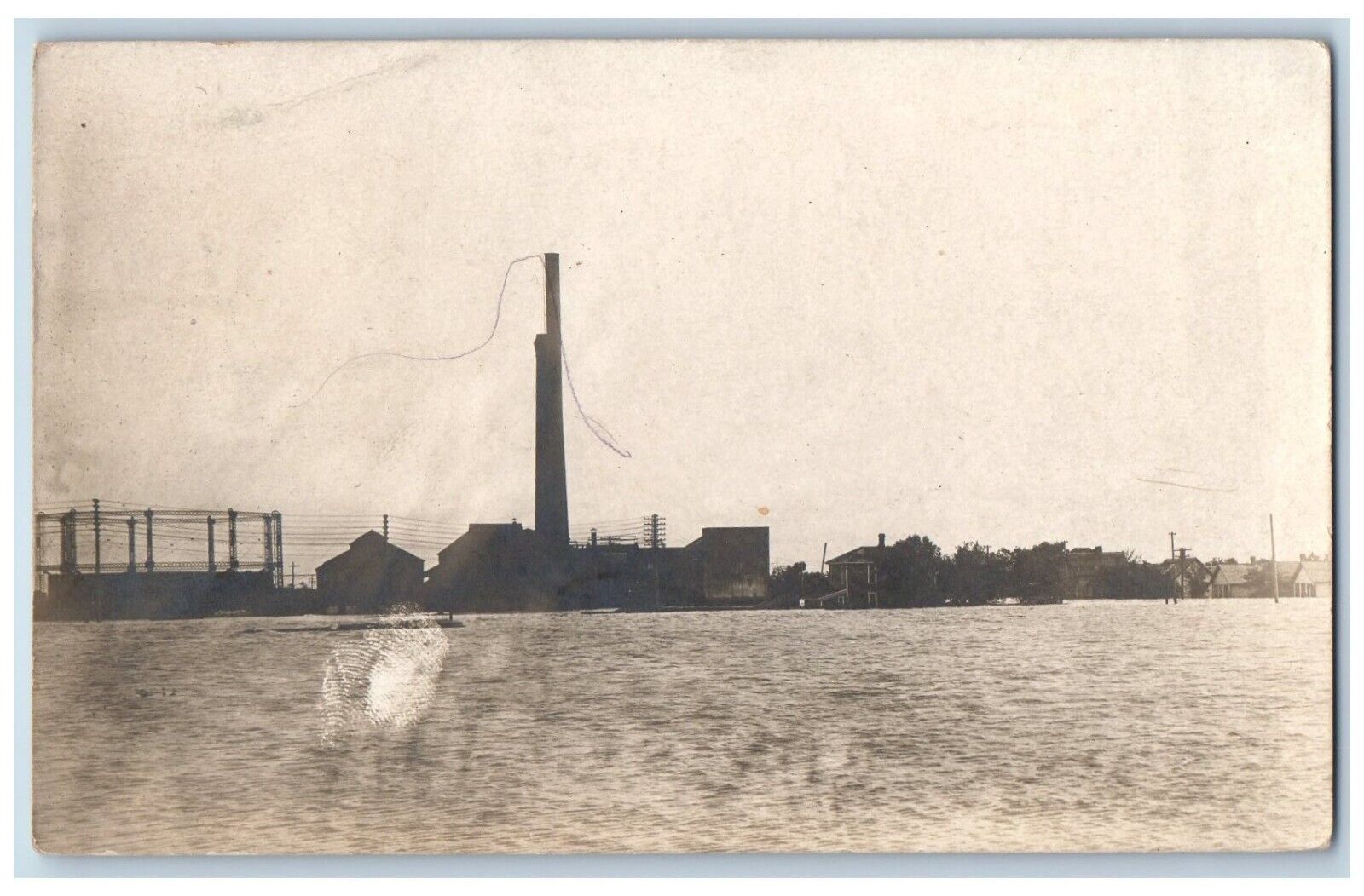 Lincoln Nebraska NE Postcard RPPC Photo View Of Flood 1908 Posted Antique