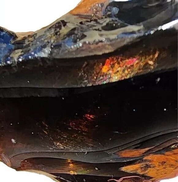 FIRE OBSIDIAN - AAA+ Quality - VERY RARE Rough From GLASS BUTTE OR. (71 grams) 
