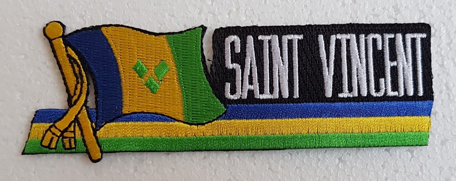 SAINT VINCENT AND THE GRENADINES FLAG LETTER PATCH Badge Caribbean West Indies