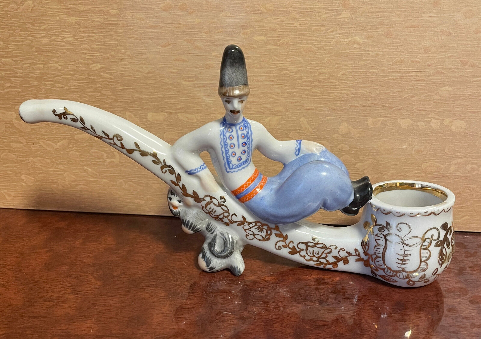Vintage USSR Porcelain Figurine Cossack on the cradle Kyiv plant