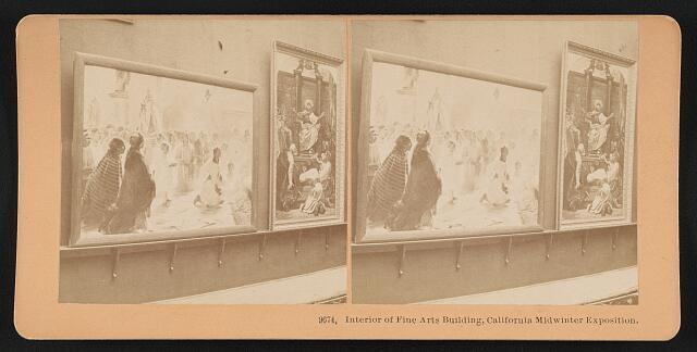 Photo:Interior of fine arts building, California Midwinter Exposition 2