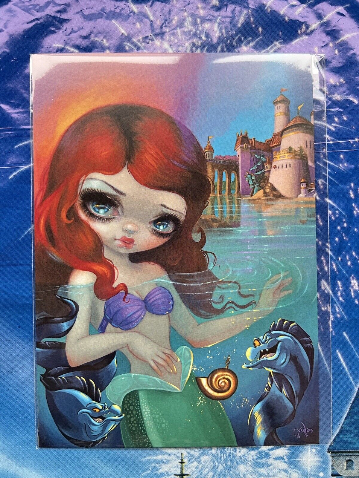❤️ Disney Jasmine Becket-Griffith Ariel Little Mermaid Postcard 5X7 WonderGround