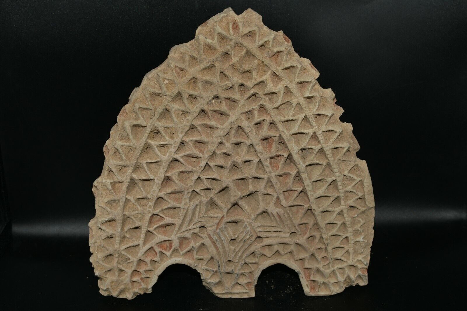 Genuine Ancient Islamic Terracotta Clay Tile From Historic Ancient Mosque