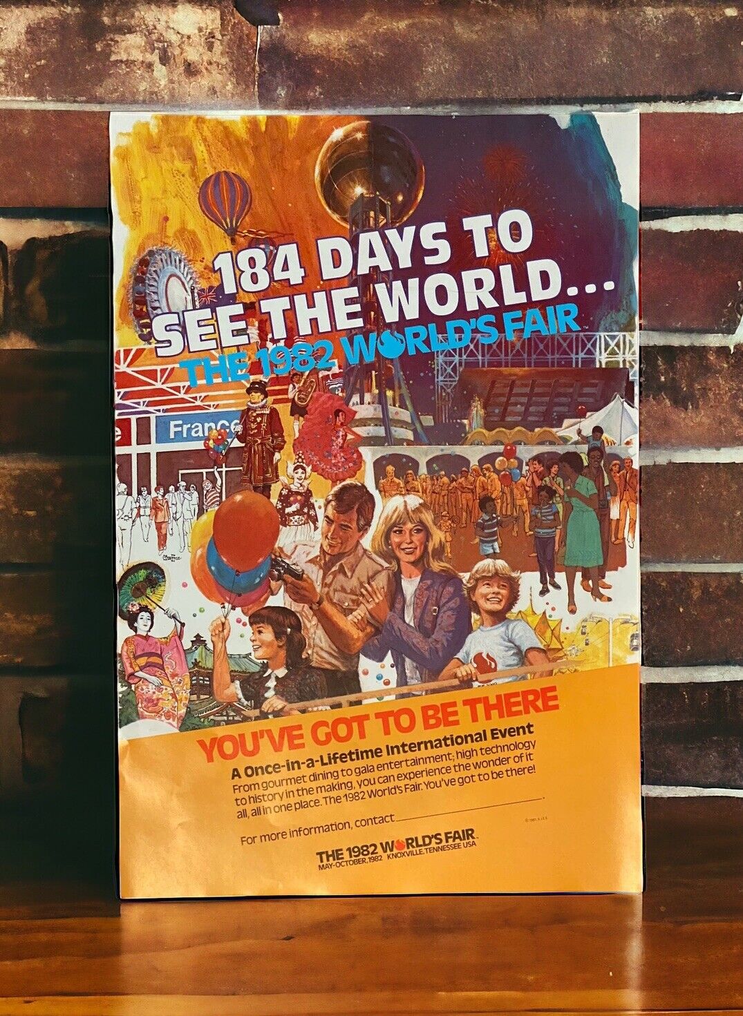 Vintage 1982 World\'s Fair Knoxville Tennessee Original Poster 17”x12”  NOS