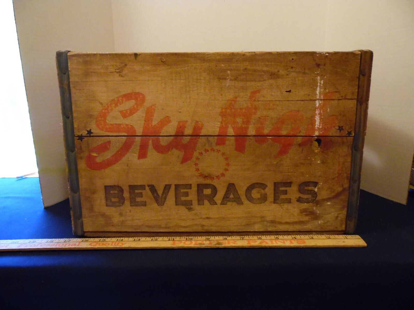 Vintage Wooden Milwaukee WI Shipping Crate Sky High Beverage Corp