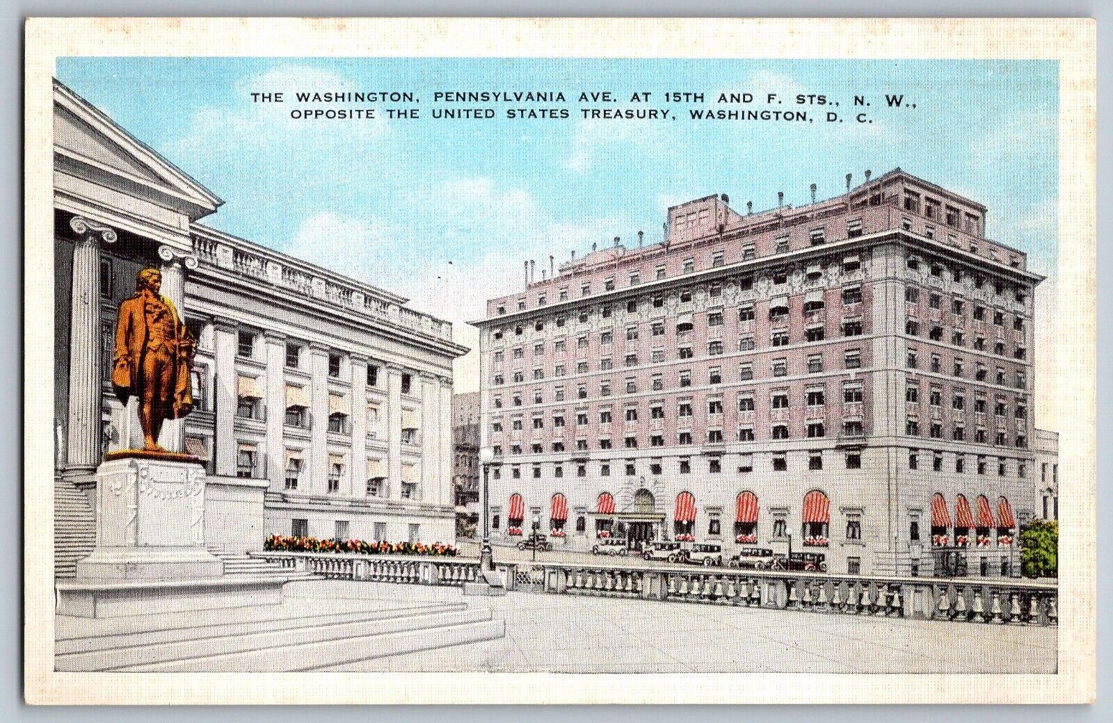 Washington D.C. - Washington Hotel & Treasury Building - Vintage Postcard