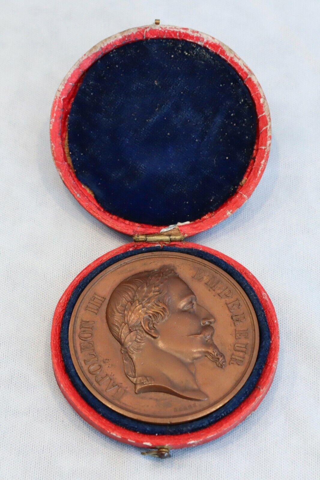 Circa 1868 Named Medal & Case France Emperor Napoleon III