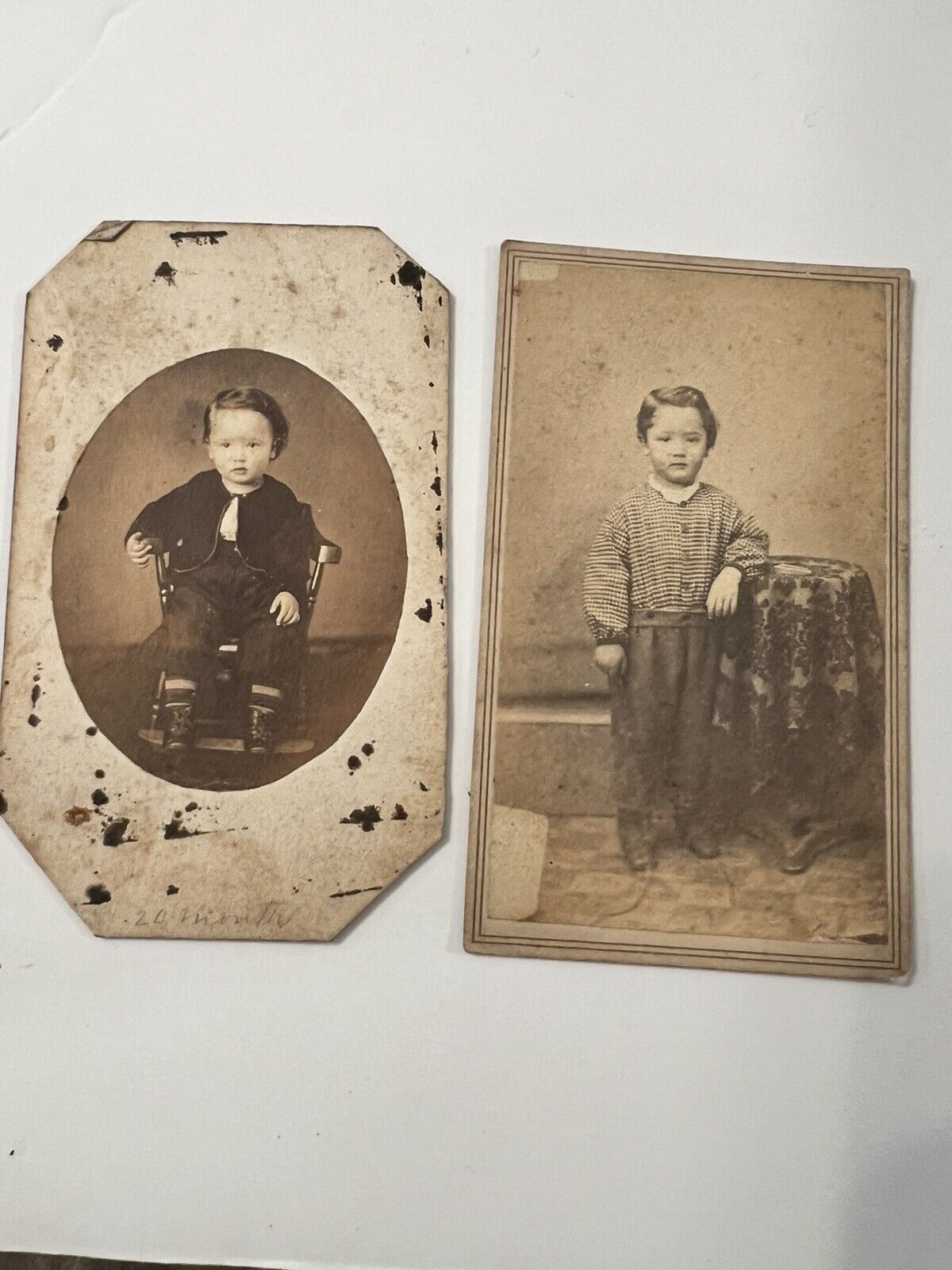 Vintage Cabinet Card Photographs of Small Child-Please Read And See Pics